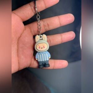 Cute Cartoon Bunny Keychain PVC Figure Key Ring Bag Charm New